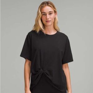 Lululemon black Twist-Front Oversized T-Shirt size XXS